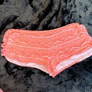Pink/white tribal shorts